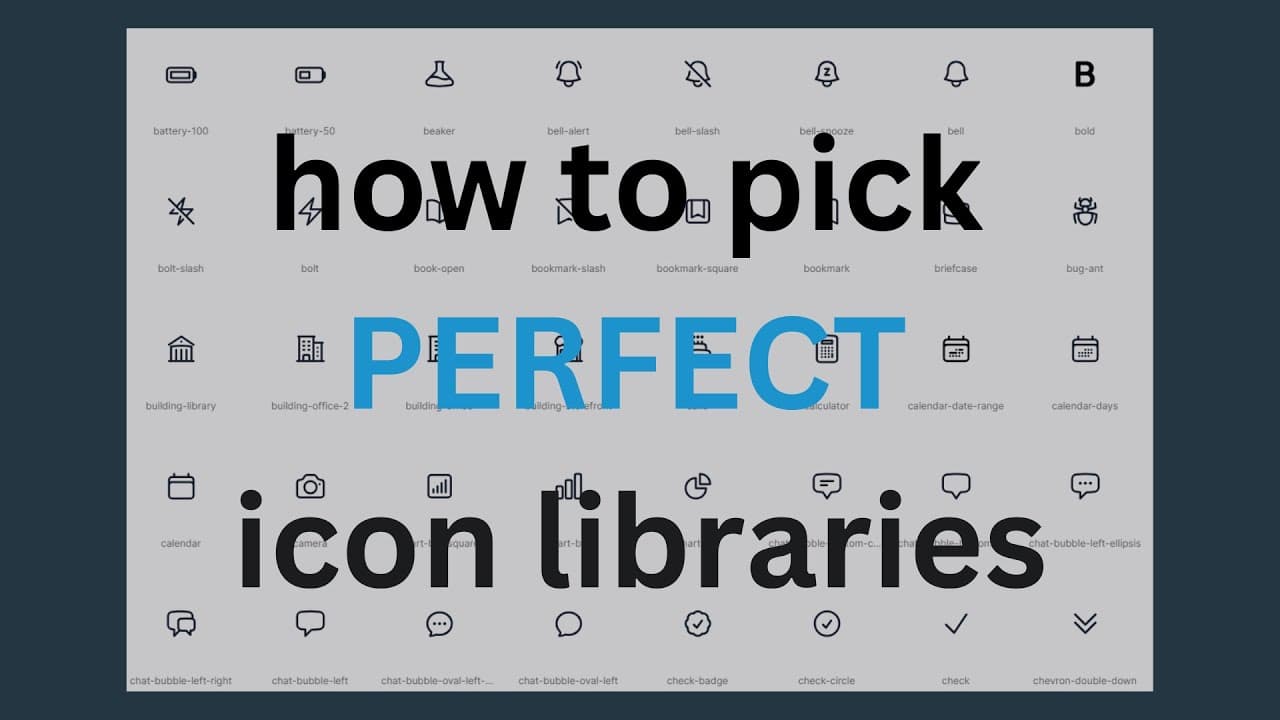 how to pick PERFECT icon libraries Thumbnail