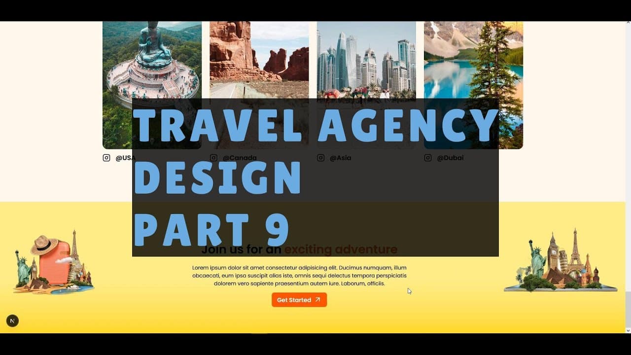 Landing Page Design Tutorial - NextJS & Tailwind (Travel Agency) - Part 9 Thumbnail