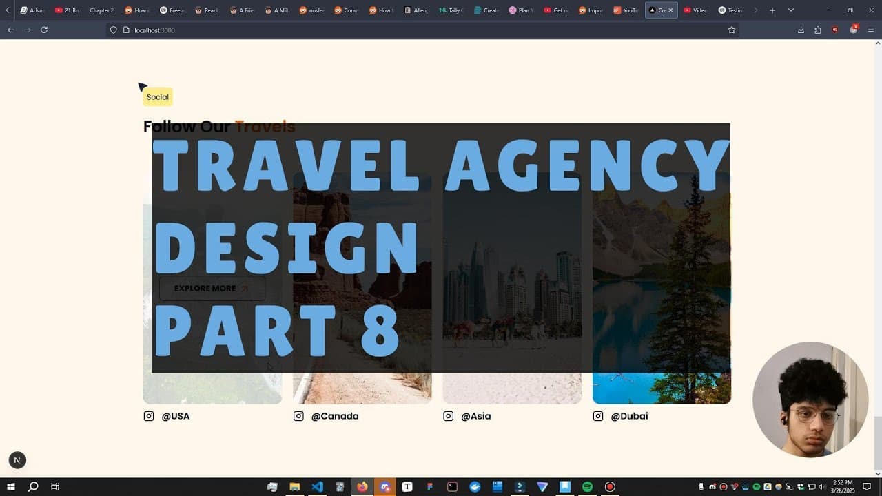 Landing Page Design Tutorial - NextJS & Tailwind (Travel Agency) - Part 8 Thumbnail