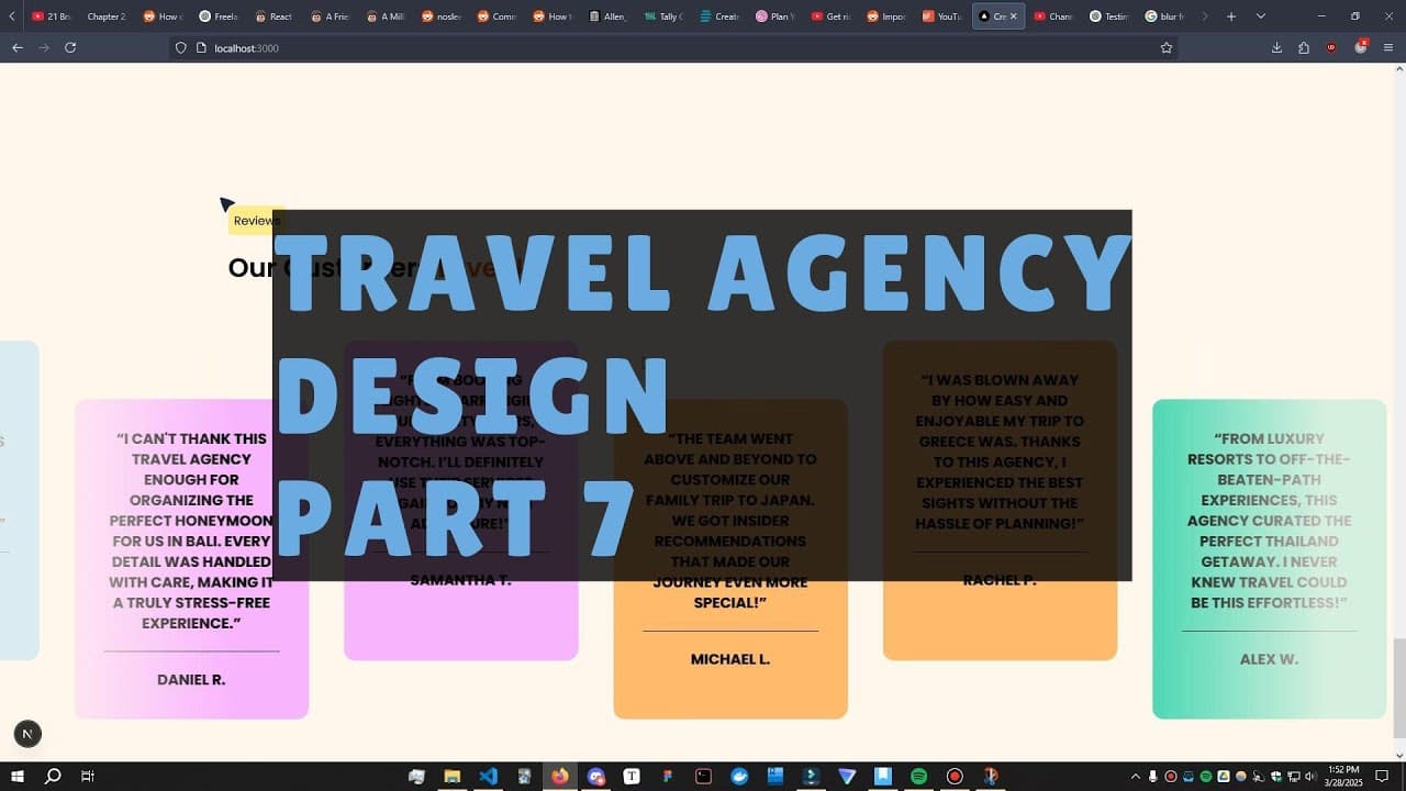 Landing Page Design Tutorial - NextJS & Tailwind (Travel Agency) - Part 7 Thumbnail