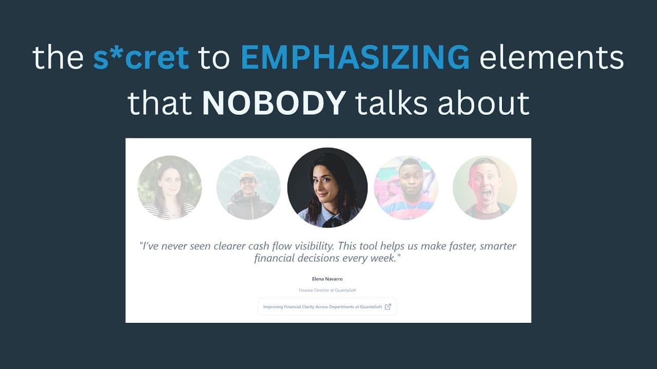 the SECRET to emphasizing elements properly - visual hierarchy tricks Thumbnail