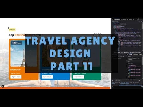 Landing Page Design Tutorial - NextJS & Tailwind (Travel Agency) - Part 11 thumbnail
