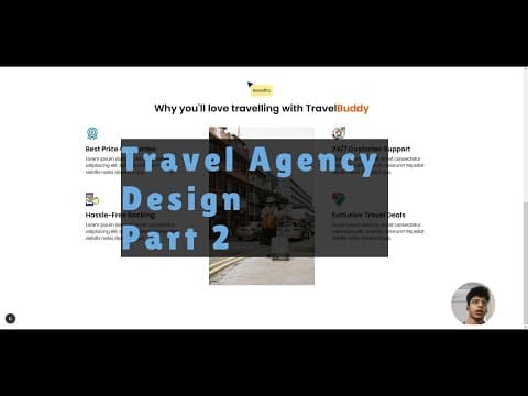 Landing Page Design Tutorial - NextJS & Tailwind (Travel Agency) - Part 2 thumbnail