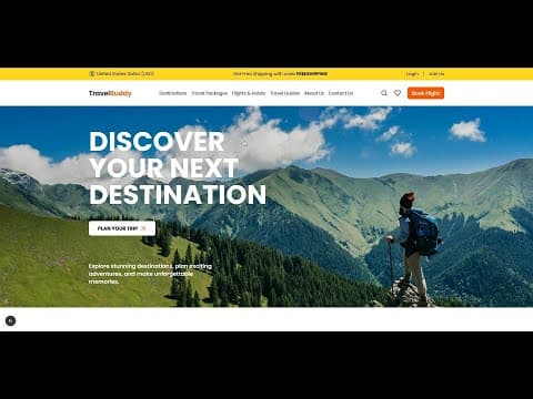 Landing Page Design Tutorial - NextJS & Tailwind (Travel Agency) - Part 1 thumbnail