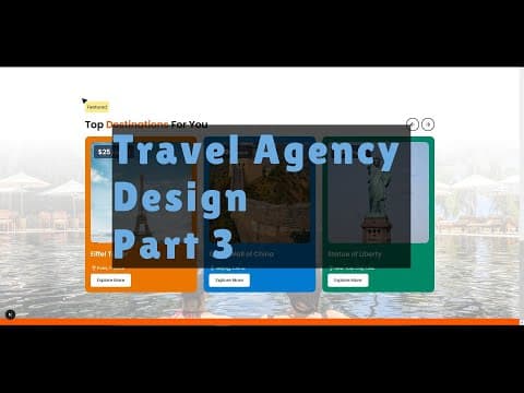 Landing Page Design Tutorial - NextJS & Tailwind (Travel Agency) - Part 3 thumbnail