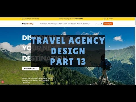 Landing Page Design Tutorial - NextJS & Tailwind (Travel Agency) - Part 13 (final part) thumbnail